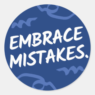 EMBRACE MISTAKES RUNT KLISTERMÄRKE