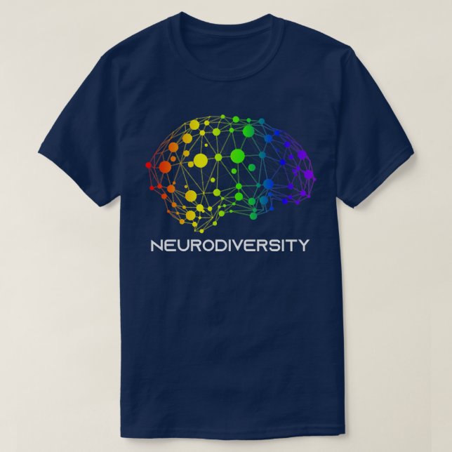 Embrace Neurodiversity Autism ADHD ASD Brain Srews T Shirt (Design framsida)