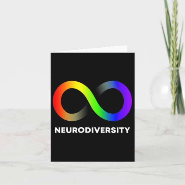 Embrace Neurodiversity Autism Adhd Asd Infinity Ra Kort (Framsida)