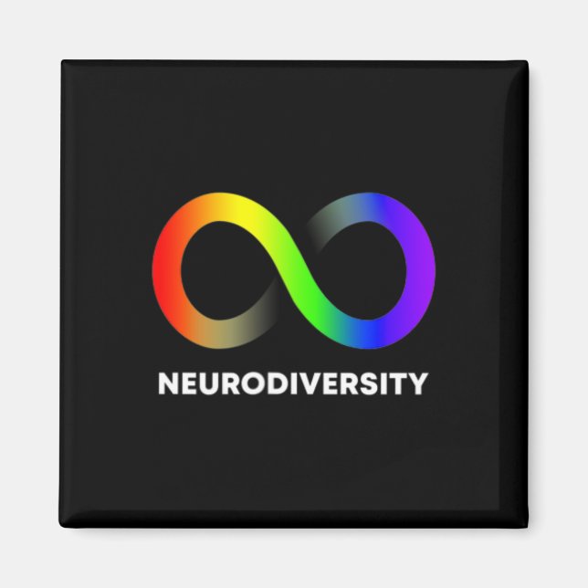 Embrace Neurodiversity Autism Adhd Asd Infinity Ra Magnet (Framsidan)