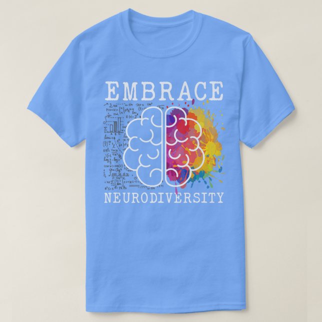 Embrace Neurodiversity Autism ADHD ASD Rainbow Bra T Shirt (Design framsida)