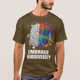 Embrace Neurodiversity Autism ADHD ASD Rainbow Bra T Shirt