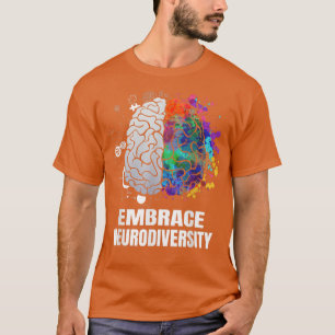 Embrace Neurodiversity Autism ADHD ASD Rainbow Bra T Shirt
