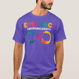 Embrace Neurodiversity Autism ADHD ASD Rainbow Bra T Shirt