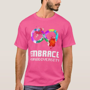 Embrace Neurodiversity Autism ADHD ASD Rainbow Bra T Shirt