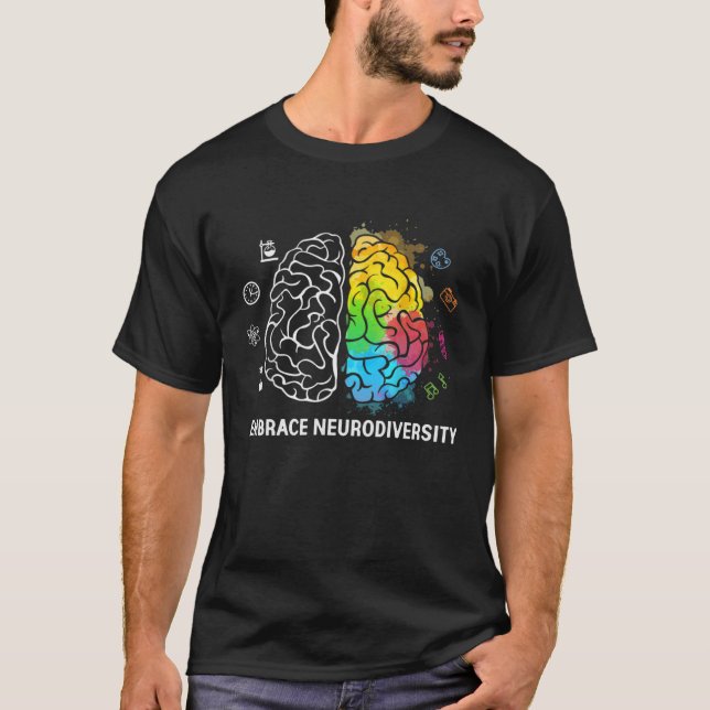 Embrace Neurodiversity Autism Awareness ASD Men Wo T Shirt (Framsida)