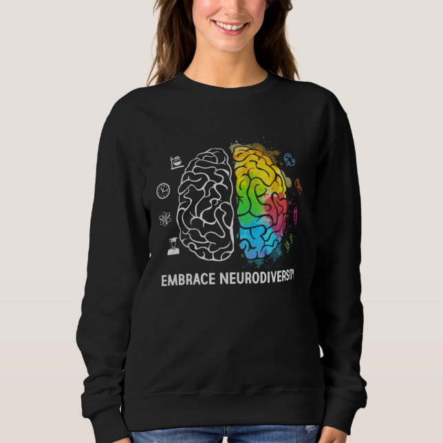 Embrace Neurodiversity Autism Awareness ASD Men Wo T Shirt (Framsida)