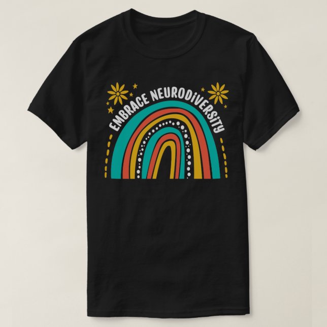 Embrace Neurodiversity Autism Awareness Brain Embr T Shirt (Design framsida)