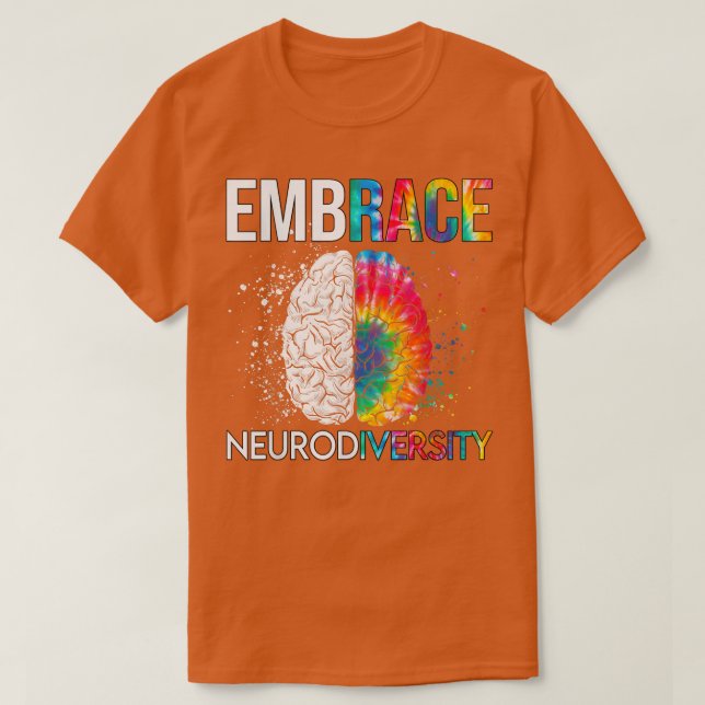 Embrace Neurodiversity Brain Embrace Autism Awaren T Shirt (Design framsida)