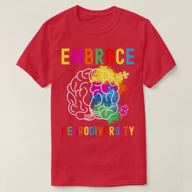 Embrace Neurodiversity Brain Neurolog Puzzles A T Shirt (Design framsida)