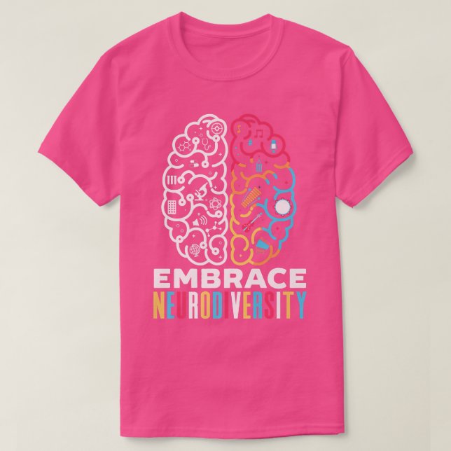 Embrace Neurodiversity Design Embrace ADHD Autism  T Shirt (Design framsida)