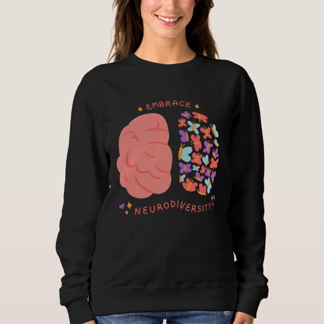 Embrace Neurodiversity Mental Health Aspergers Aut T Shirt (Framsida)
