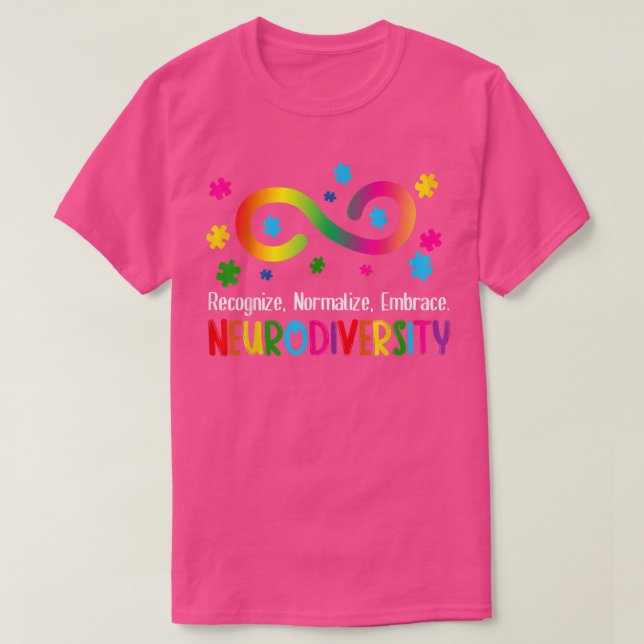 Embrace Neurodiversity Spectrum ASD ADHD Rainbow i T Shirt (Design framsida)
