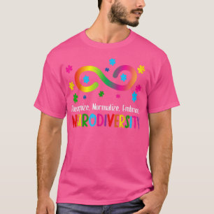 Embrace Neurodiversity Spectrum ASD ADHD Rainbow i T Shirt
