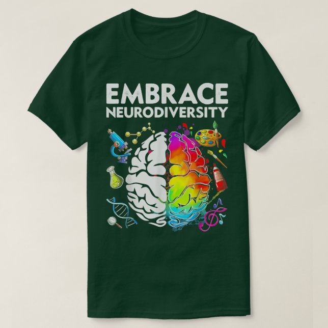 Embrace Neurodiversity Tie Dye Autism Mamma Autism T Shirt (Design framsida)