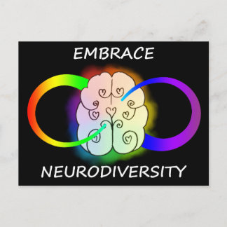 Embrace Neurodiversity vycard Vykort