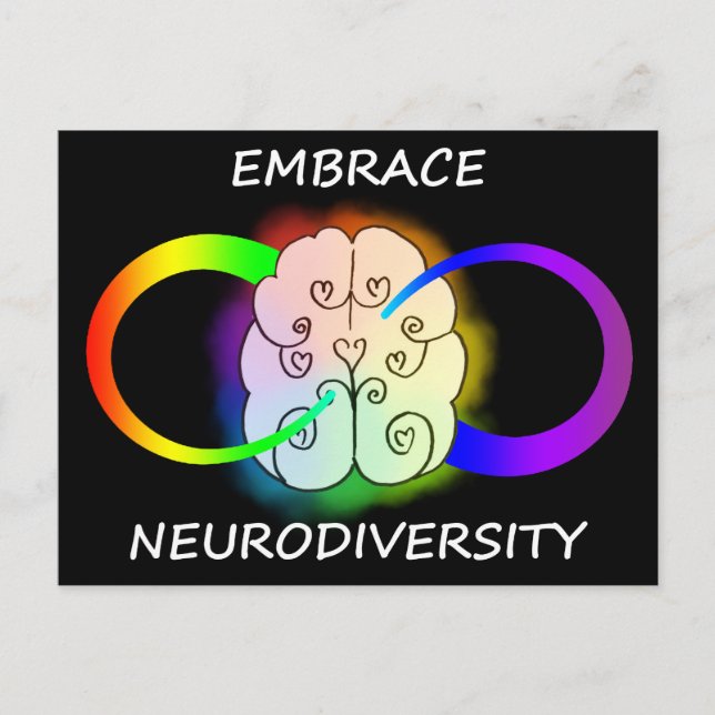 Embrace Neurodiversity vycard Vykort (Framsida)