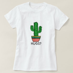 Embrace Prickly Humor Anpassade Cactus Hugs T Shirt