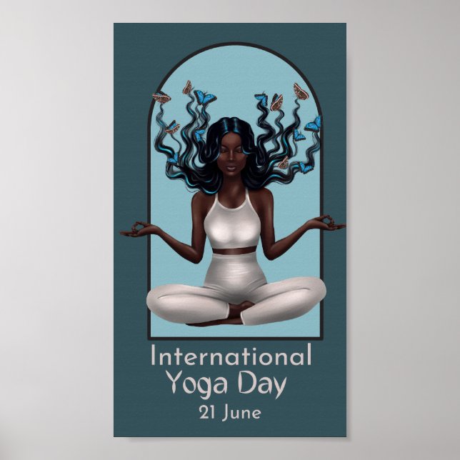  “Embrace Serenity - International Yoga Day Poster (Framsidan)