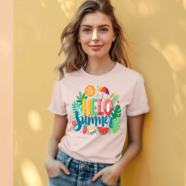 Embrace Sunshine: Hej Summer T Shirt (Skapare uppladdad)
