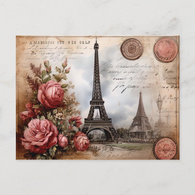Embrace the Elegance: Paris vycard Helg Vykort (Framsida)
