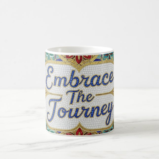 Embrace the Journey color changing ceramic mug Magisk Mugg (Center)