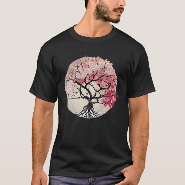 Embrace the Magic of Nature with this Cherry Bloss T Shirt (Framsida)