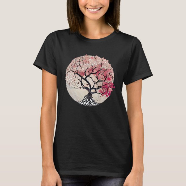 Embrace the Magic of Nature with this Cherry Bloss T Shirt (Framsida)