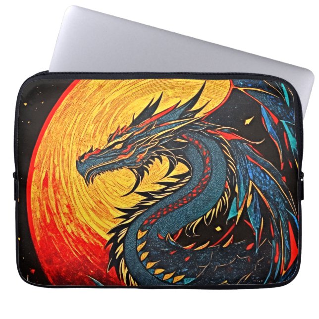 Embrace the Majesty: Regal Dragon Laptop Fodral (Framsidan)
