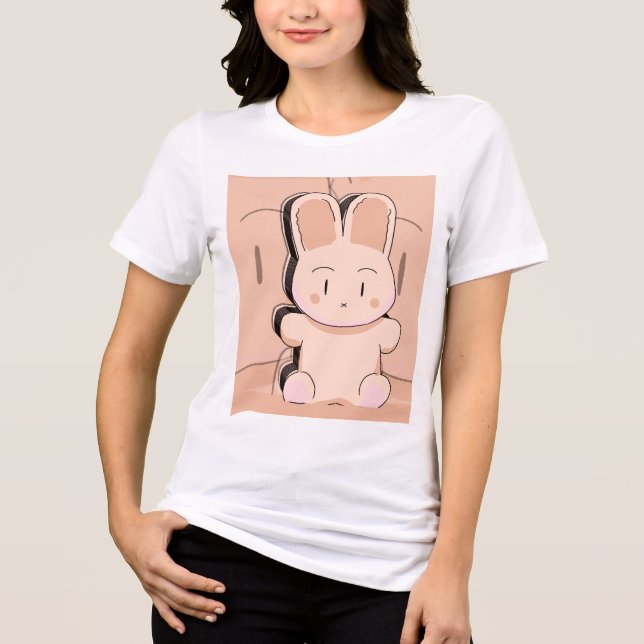 Embrace the Quiet Luxury Minimalist Bunny T-Shirt (Framsida)