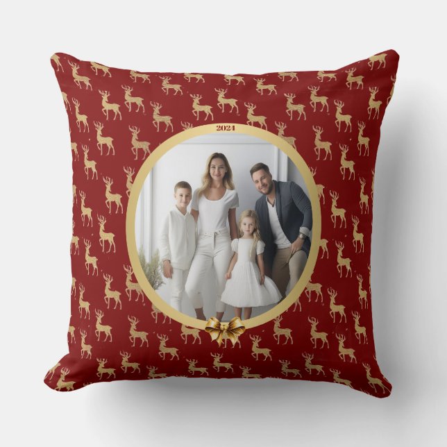 Embrace the Season Personalized Photo Christmas  Kudde (Framsida)