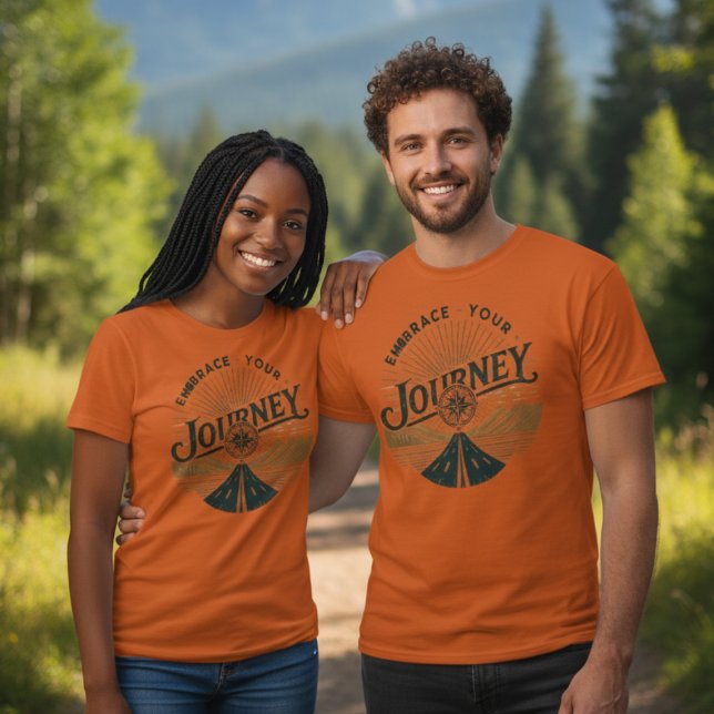 "Embrace Your Journey Äventyr T-Shirt" T Shirt (Skapare uppladdad)
