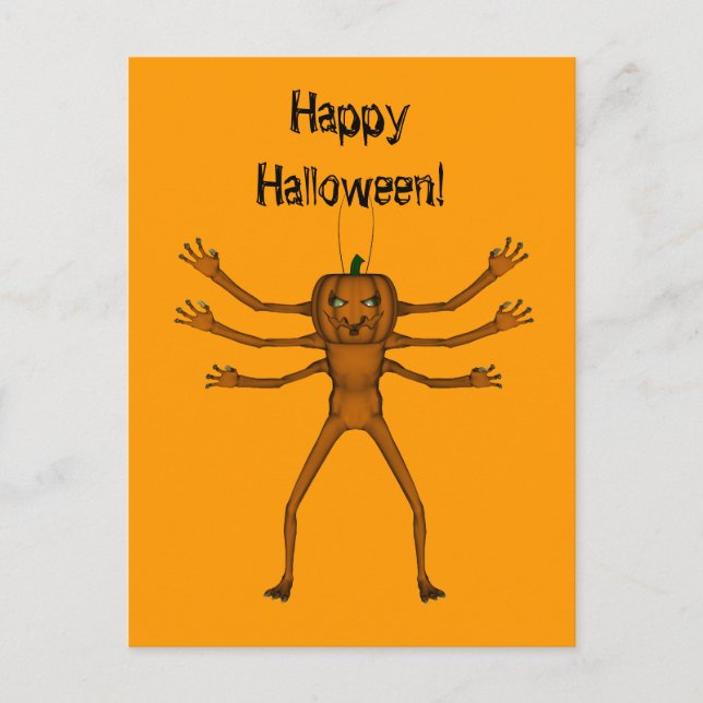 Embracing Halloween-skribent Vykort (Framsida)