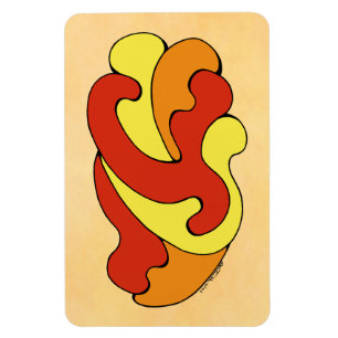 Embracing Kurvor (Gult, Röd, Orange) Magnet