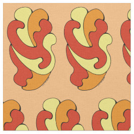 Embracing Kurvor (Gult, Röd, Orange) Tyg