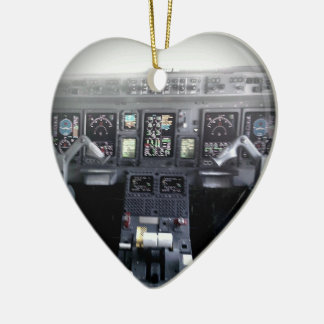 Embraer 145 flygdäck julgransprydnad keramik