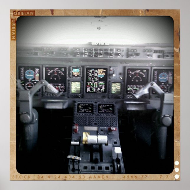 Embraer 145-flygdäck poster (Framsidan)