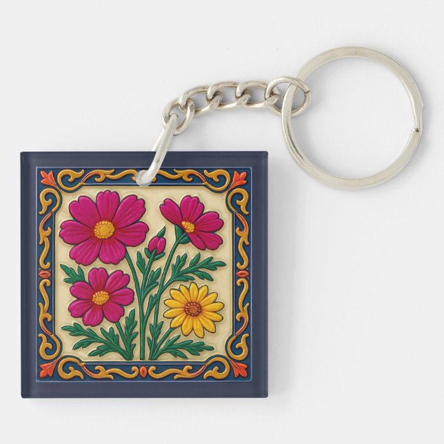 Embroderad Blommigt Folk Art (Baksidan)