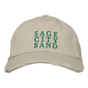 Embroderad Hat med Sage City Band-design Broderad Keps