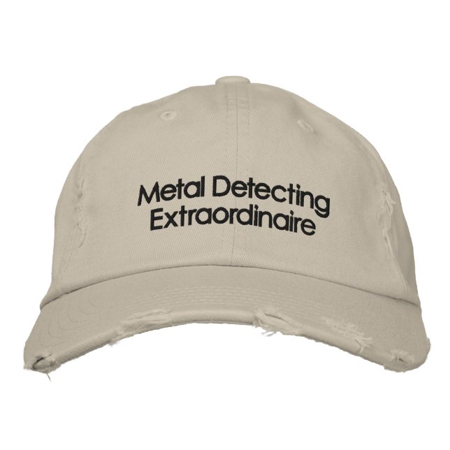 Embroderad Metall upptäcker Hat Broderad Keps (Framsida)