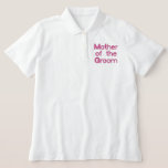 Embroderad Mor i Groom Bröllop Polo<br><div class="desc"></div>