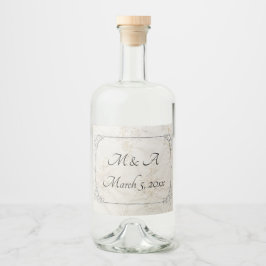 Embroderad Snöre Bröllop Flaska-etikett Spritflaskor Etikett