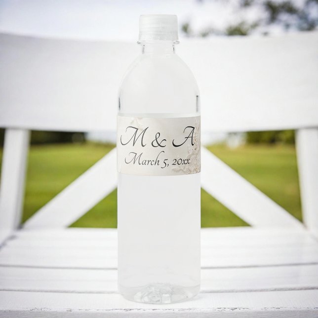 Embroderad Vattenflaska Snöre Bröllop Vattenflaska Etikett (Skapare uppladdad)