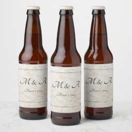 Embroderade etiketter för Snöre Bröllop Beer Flask