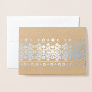 Embroderidesign Folierat Kort