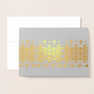 Embroderidesign Folierat Kort