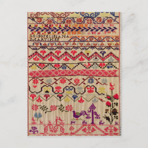Embroderiprov Vykort