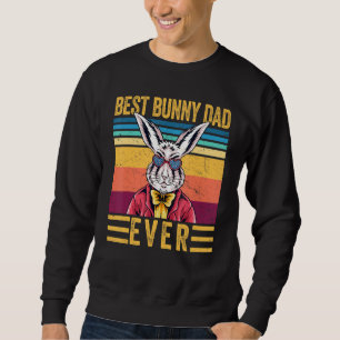 Embroider för bästa Bunny Pappa någonsin Bunny Pap Lång Ärmad Tröja
