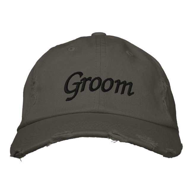 Embroider Gifts Groom Hat | Sockel Broderad Keps (Framsida)
