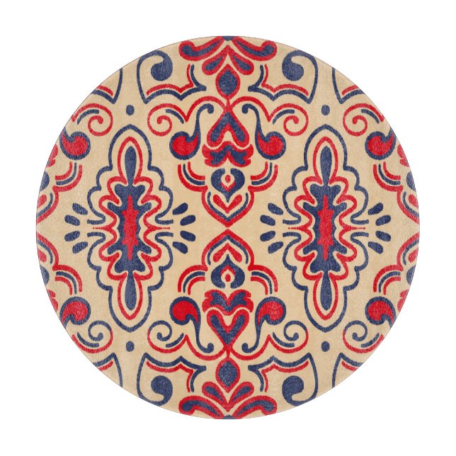Embroiderad elegance: Ikat Fabric Mönster (Framsidan)